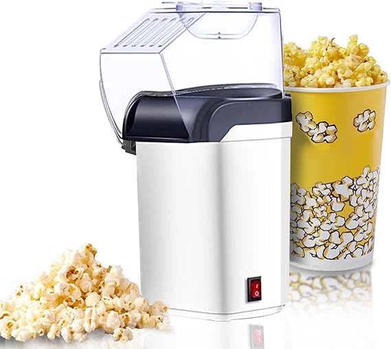 Mini Popcorn Maker Machine 1200W Healthy Air Oil-Free Corn Popper Kitchen Household Appliances