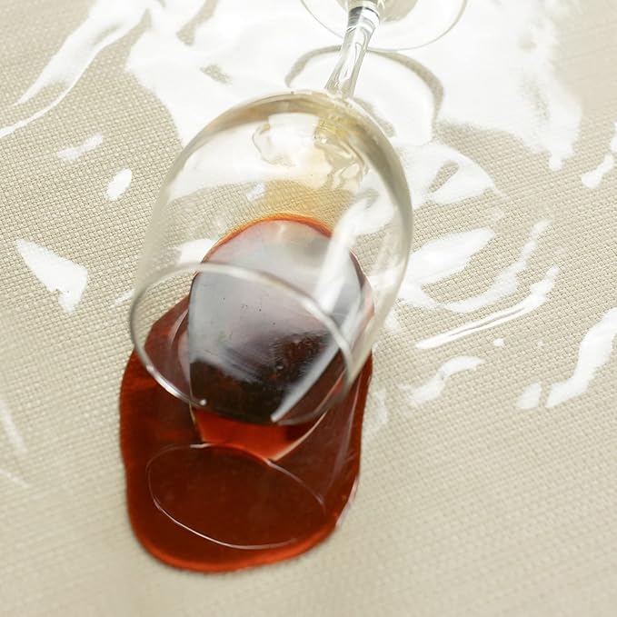 Heavy-duty transparent plastic waterproof tablecloth protector, vinyl PVC rectangular tablecloth, oil-proof and easy-to-wipe tablecloth (70 inches x 90 inches extra-wide rectangular)