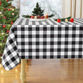 Rectangular waterproof vinyl tablecloth, with flannel backing, wipeable plastic table cover, suitable for restaurants, kitchens, and outdoor use (60 inches x 84 inches, available in black and white).