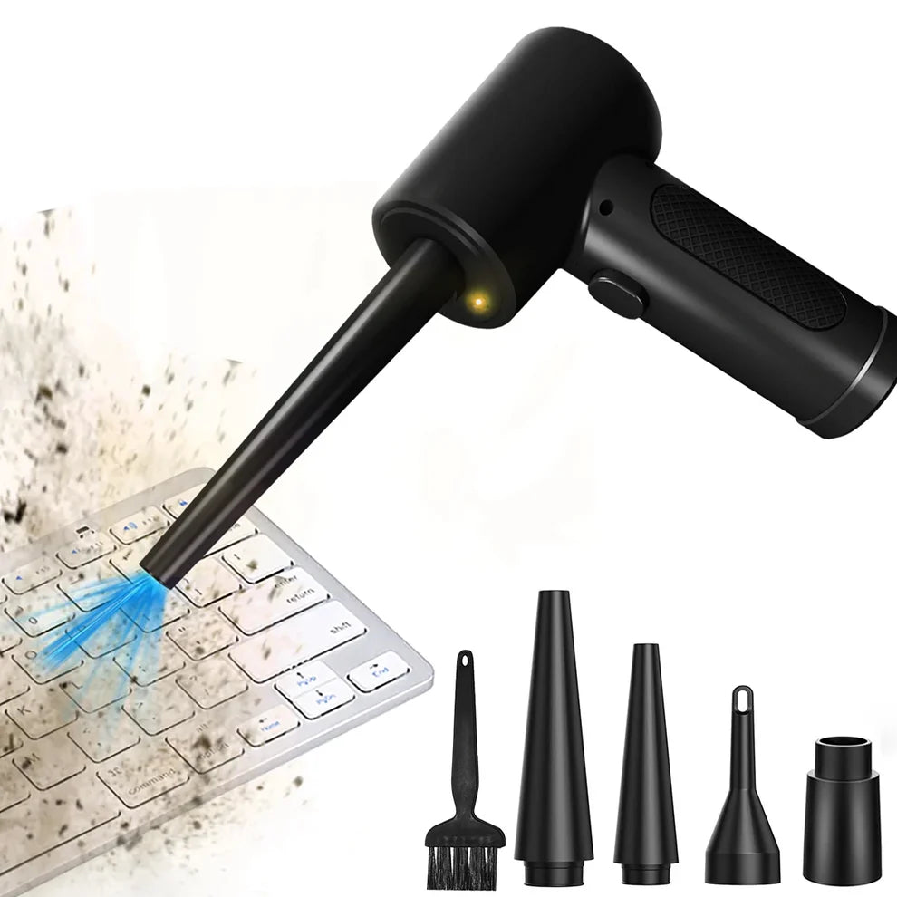 USB Rechargeable Mini Electric Compressed Air Duster with Accessories